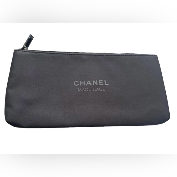 Rare CHANEL Maquillage Makeup Beauty Cosmetic Pouch/Case/Bag Black